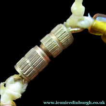 Load image into Gallery viewer, Old "WEDDING CAKE" Murano Glass Blue Bead Necklace
