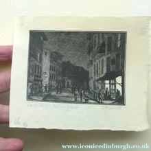 Load image into Gallery viewer, 1920s Wood Engraving by Gwen Raveret The Barber's Shop France
