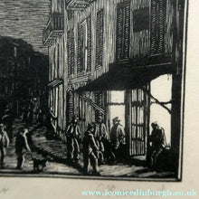 Load image into Gallery viewer, 1920s Wood Engraving by Gwen Raveret The Barber's Shop France
