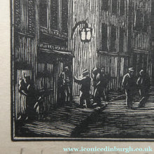 Load image into Gallery viewer, 1920s Wood Engraving by Gwen Raveret The Barber's Shop France
