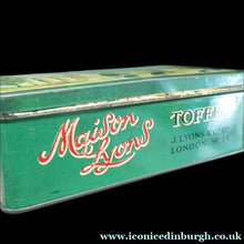 Load image into Gallery viewer, British Empire Exhibition Toffee Tin 1924; with an Image of the Palace of Industry
