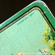 Load image into Gallery viewer, British Empire Exhibition Toffee Tin 1924; with an Image of the Palace of Industry
