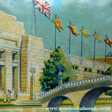 Load image into Gallery viewer, British Empire Exhibition Toffee Tin 1924; with an Image of the Palace of Industry
