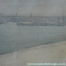 Load image into Gallery viewer, Knighton Hammond. Old London Bridge from the Tower  Watercolour 1920s
