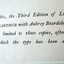 Load image into Gallery viewer, AUBREY BEARDSLEY: 1927 Rare Copy of the Morte d'Arthur. Lavishly Illustrated Volume (3rd Edition)
