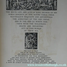 Load image into Gallery viewer, AUBREY BEARDSLEY: 1927 Rare Copy of the Morte d'Arthur. Lavishly Illustrated Volume (3rd Edition)
