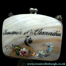 Load image into Gallery viewer, 1930s / 1940s EGYPTIAN Holiday Souvenir. from Alexandria. Mother of Pearl Coin Purse
