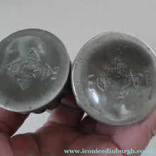 Load image into Gallery viewer, 1930s / 1940s JUST ANDERSEN Danish Pewter PAIR of Dwarf Candlesticks
