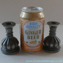Load image into Gallery viewer, 1930s / 1940s JUST ANDERSEN Danish Pewter PAIR of Dwarf Candlesticks
