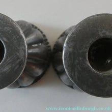Load image into Gallery viewer, 1930s / 1940s JUST ANDERSEN Danish Pewter PAIR of Dwarf Candlesticks
