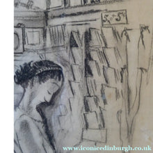 Load image into Gallery viewer, 1930s American Drawing of Ladies Shopping in Woolworths - Katherine Langhorne Adams
