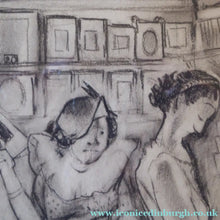 Load image into Gallery viewer, 1930s American Drawing of Ladies Shopping in Woolworths - Katherine Langhorne Adams

