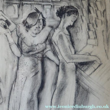 Load image into Gallery viewer, 1930s American Drawing of Ladies Shopping in Woolworths - Katherine Langhorne Adams
