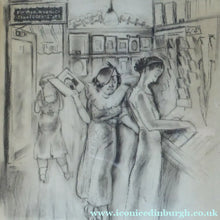Load image into Gallery viewer, 1930s American Drawing of Ladies Shopping in Woolworths - Katherine Langhorne Adams
