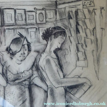 Load image into Gallery viewer, 1930s American Drawing of Ladies Shopping in Woolworths - Katherine Langhorne Adams
