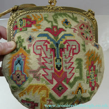 Load image into Gallery viewer, 1930s Art Deco Aztec Revival Embroidered Tapesty Evening Bag
