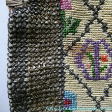 Load image into Gallery viewer, Vintage 1930s Art Deco Beaded Evening Bag with Needlepoint Panels. Very Unusual
