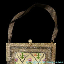 Load image into Gallery viewer, Vintage 1930s Art Deco Beaded Evening Bag with Needlepoint Panels. Very Unusual
