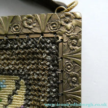 Load image into Gallery viewer, Vintage 1930s Art Deco Beaded Evening Bag with Needlepoint Panels. Very Unusual
