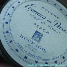 Load image into Gallery viewer, 1930s ART DECO Bourjois "Evening In Paris" Miniature Perfume Bottle (Boxed). and Face Powder Box (Unused) and Fancy Long Bottle
