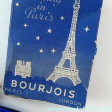 Load image into Gallery viewer, 1930s ART DECO Bourjois "Evening In Paris" Miniature Perfume Bottle (Boxed). and Face Powder Box (Unused) and Fancy Long Bottle
