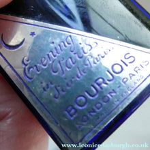 Load image into Gallery viewer, 1930s ART DECO Bourjois "Evening In Paris" Perfume Bottle in Bakelite Blue Clam Shell Box
