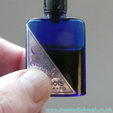 Load image into Gallery viewer, 1930s ART DECO Bourjois "Evening In Paris" Perfume Bottle in Bakelite Blue Clam Shell Box
