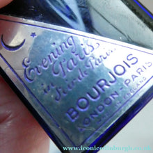 Load image into Gallery viewer, 1930s ART DECO Bourjois "Evening In Paris" Perfume Bottle in Bakelite Blue Clam Shell Box
