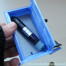 Load image into Gallery viewer, 1930s ART DECO Bourjois "Evening In Paris" Perfume Bottle in Bakelite Hotel Door Box
