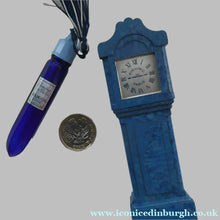 Load image into Gallery viewer, 1930s ART DECO Bourjois "Evening In Paris" Perfume Bottle in Bakelite Grandfather Clock Box

