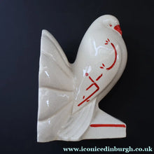 Load image into Gallery viewer, 1930s Art Deco Continental Ceramics FAN TAIL DOVES Sand-Filled (Sandbag) Bookends
