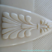 Load image into Gallery viewer, 1930s Art Deco Cream Celluloid Trinket Box with Faux Decorative Clasps and a Hinged Lid
