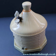 Load image into Gallery viewer, 1930s Art Deco CROWN DEVON Honey Pot in the Shape of a Round Beehive
