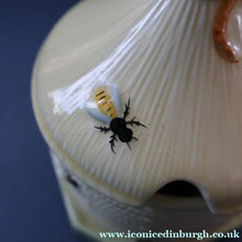 Load image into Gallery viewer, 1930s Art Deco CROWN DEVON Honey Pot in the Shape of a Round Beehive
