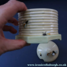 Load image into Gallery viewer, 1930s Art Deco CROWN DEVON Honey Pot in the Shape of a Round Beehive
