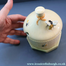 Load image into Gallery viewer, 1930s Art Deco CROWN DEVON Honey Pot in the Shape of a Round Beehive
