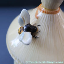 Load image into Gallery viewer, 1930s Art Deco CROWN DEVON Honey Pot in the Shape of a Round Beehive
