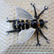 Load image into Gallery viewer, 1930s Art Deco CROWN DEVON Honey Pot or Box with Bee Finial on the Lid
