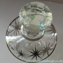Load image into Gallery viewer, Rare 1930s Art Deco CZECH Glass Decanter Embellished with Large Silver Pointed Stars
