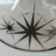 Load image into Gallery viewer, Rare 1930s Art Deco CZECH Glass Decanter Embellished with Large Silver Pointed Stars
