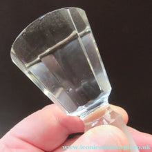 Load image into Gallery viewer, Rare 1930s Art Deco CZECH Glass Decanter Embellished with Large Silver Pointed Stars
