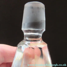 Load image into Gallery viewer, Rare 1930s Art Deco CZECH Glass Decanter Embellished with Large Silver Pointed Stars
