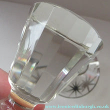 Load image into Gallery viewer, Rare 1930s Art Deco CZECH Glass Decanter Embellished with Large Silver Pointed Stars
