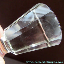 Load image into Gallery viewer, Rare 1930s Art Deco CZECH Glass Decanter Embellished with Large Silver Pointed Stars
