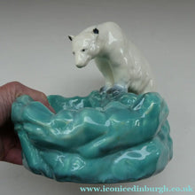 Load image into Gallery viewer, 1930s Art Deco Ditmar Urbach Czech Ceramic Polar Bear Bowl
