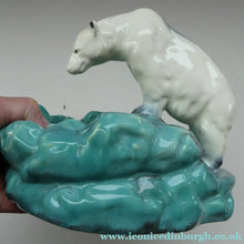 Load image into Gallery viewer, 1930s Art Deco Ditmar Urbach Czech Ceramic Polar Bear Bowl
