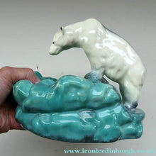 Load image into Gallery viewer, 1930s Art Deco Ditmar Urbach Czech Ceramic Polar Bear Bowl
