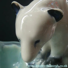 Load image into Gallery viewer, 1930s ART DECO Czech Polar Bear Bowl. Very Decorative Figurative Centerpiece Designed by Ditmar Urbach (Copy)
