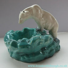Load image into Gallery viewer, 1930s Art Deco Ditmar Urbach Czech Ceramic Polar Bear Bowl
