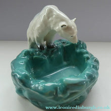 Load image into Gallery viewer, 1930s Art Deco Ditmar Urbach Czech Ceramic Polar Bear Bowl
